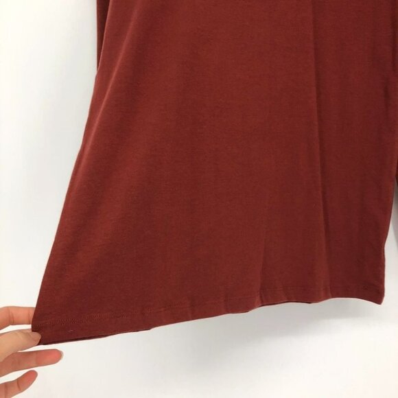 NWT Zeanna Outfitters All Seasons V neck long sleeve tee brick red M - Picture 10 of 13
